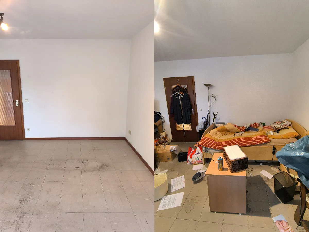 Zimmer Entrümpelung Vorher Nachher
