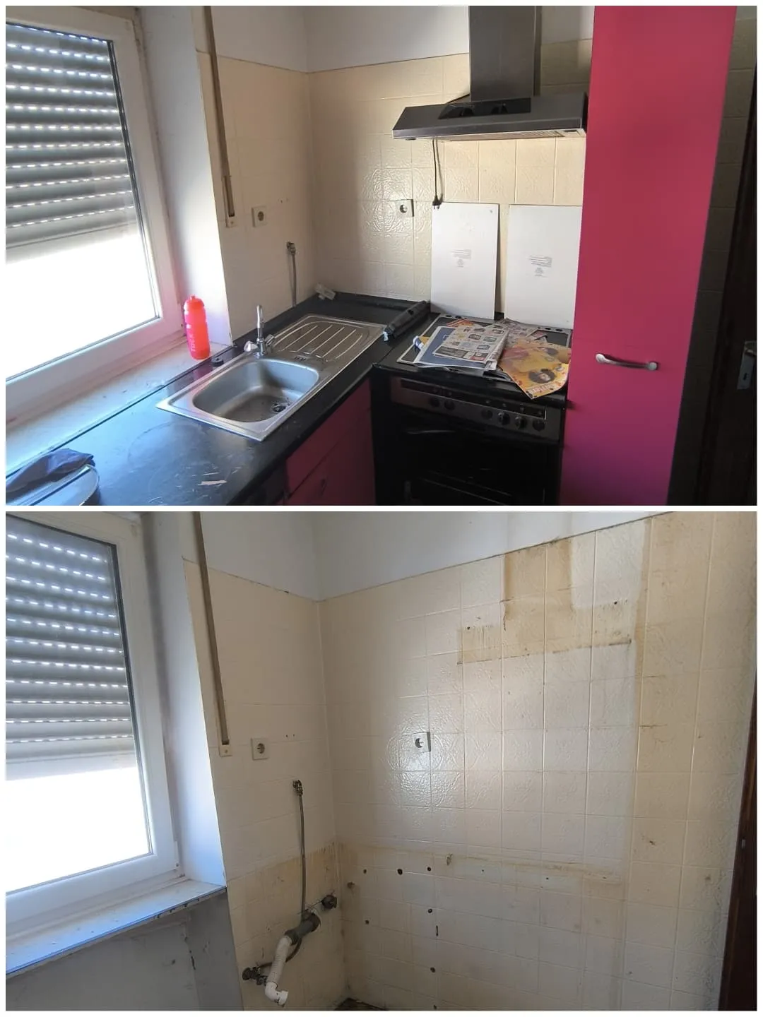 Küche Entrümpelung vorher nachher – Einbauküche fachgerecht demontiert und entsorgt von HaDiCo Mönchengladbach