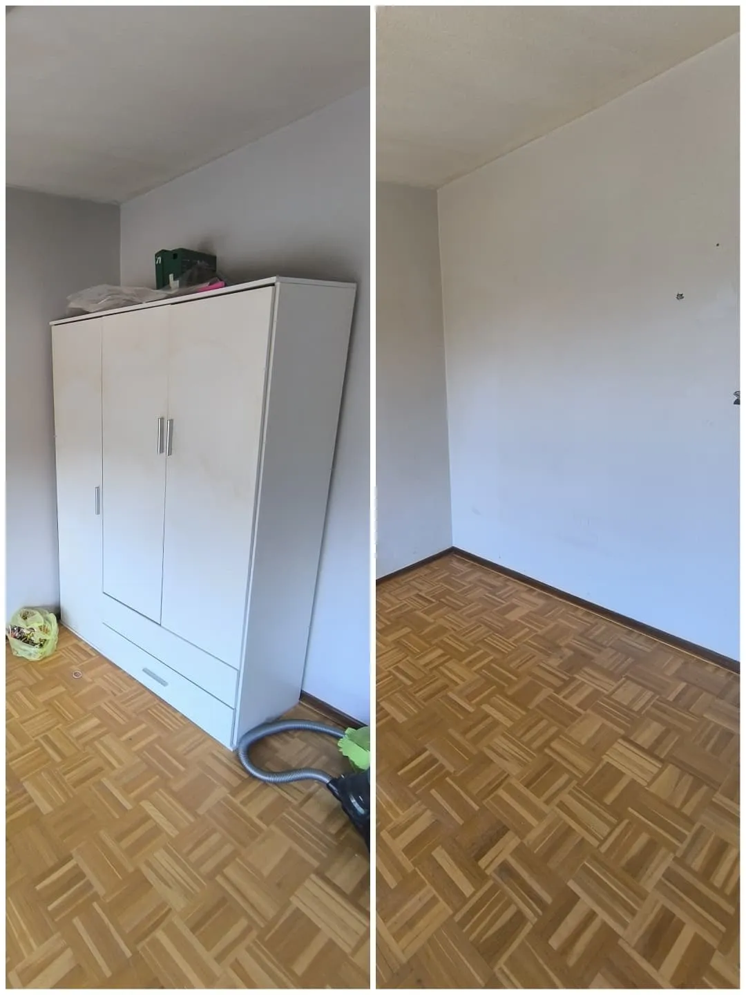 Zimmer Entrümpelung vorher nachher – großer Schrank besenrein geräumt von HaDiCo Mönchengladbach